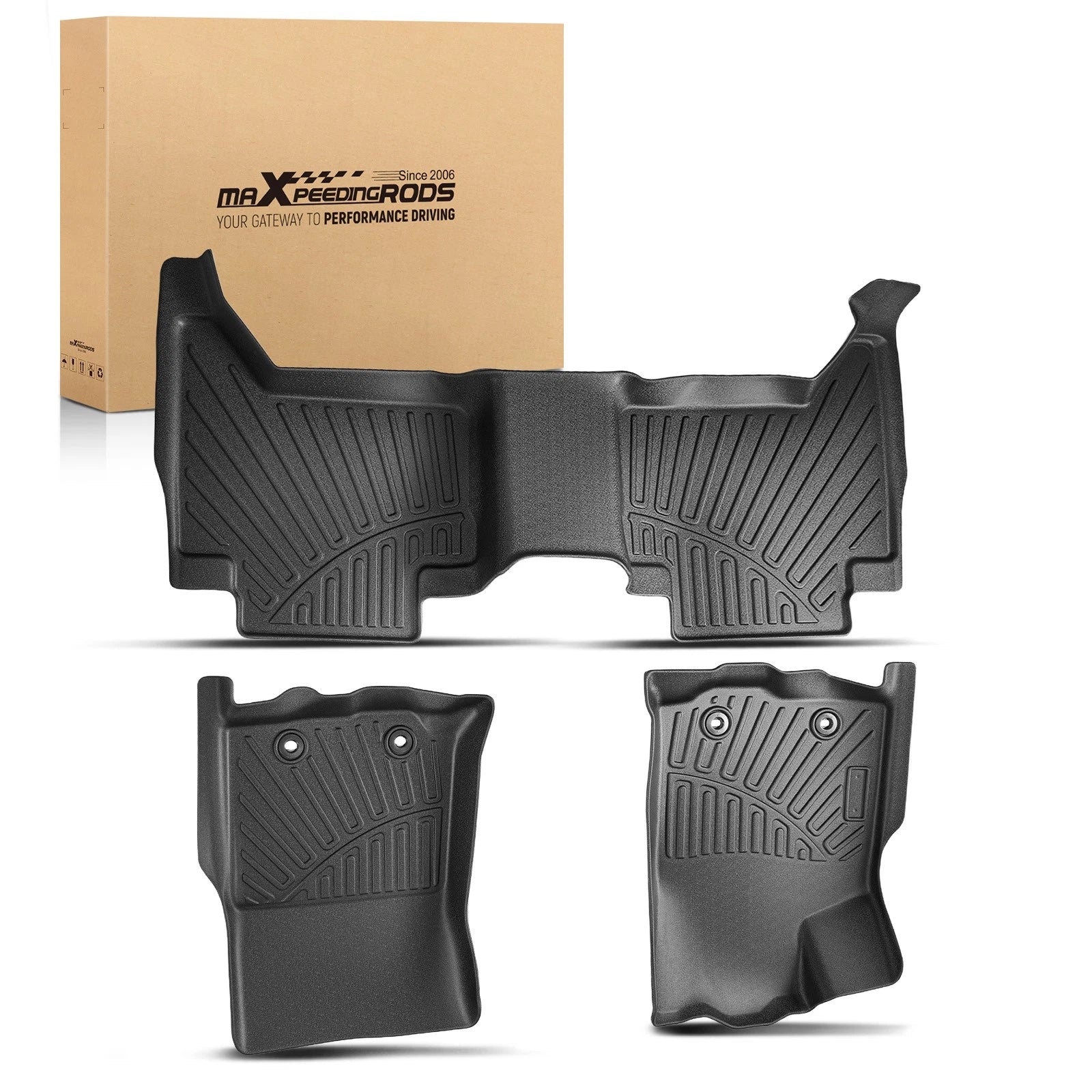 Set of 4 3D Mold Carpet Floor Mats for Toyota Tacoma Double Cab (2016–2017)