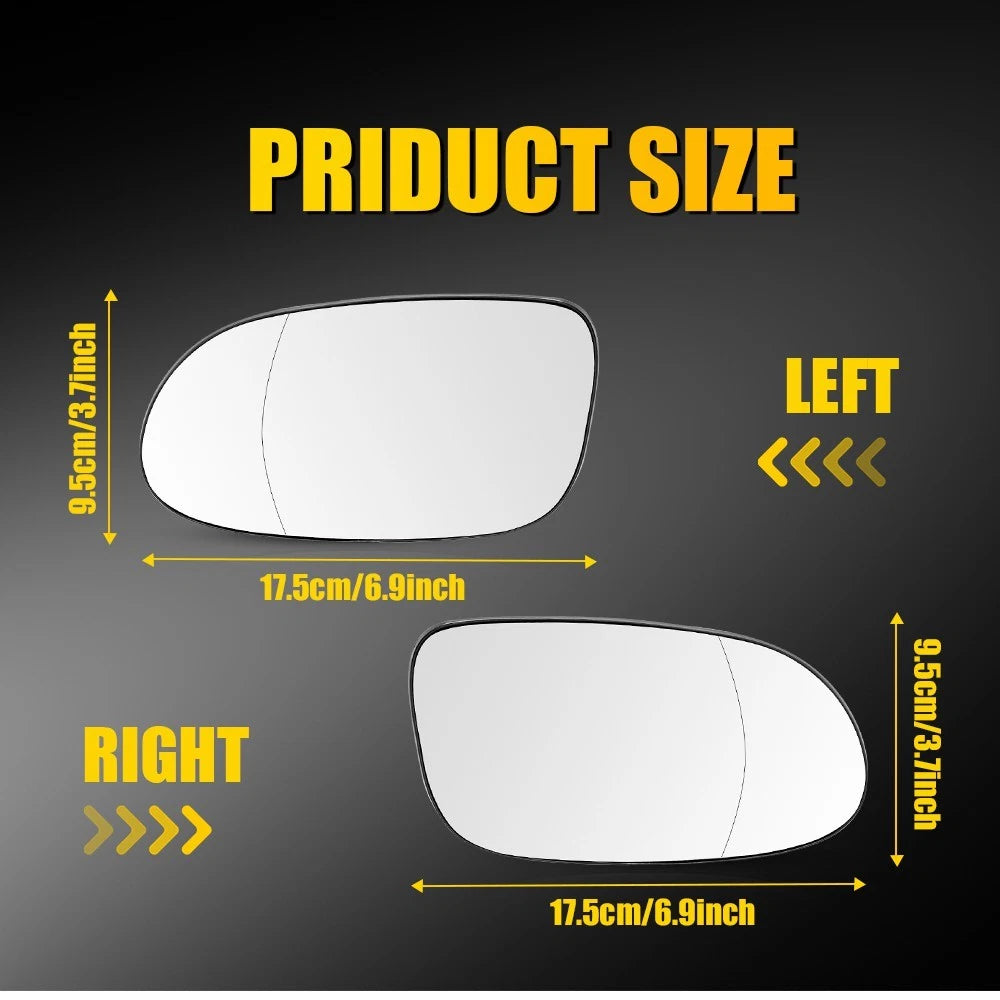 Heated Mirror Glass Pair for Mercedes CLK Class (CLK320 CLK350 CLK430 CLK550)