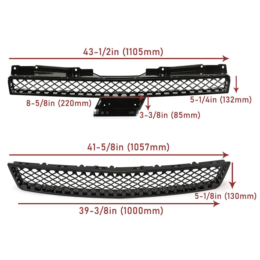 Mesh Front Bumper Grille for Chevy Tahoe/Suburban/Avalanche (2007–2014)
