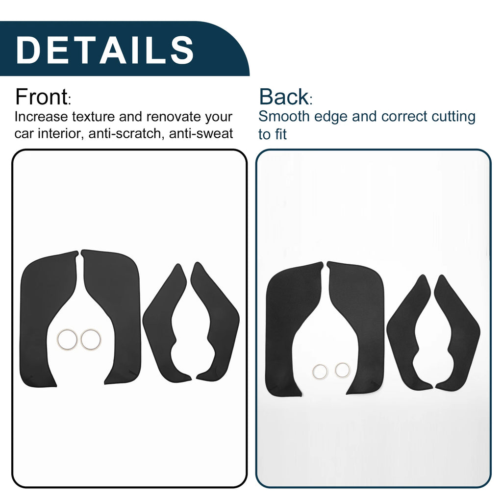 Set of 1 Car Door Leather Anti Kick Pad Sticker for Mercedes-Benz Smart (2022)