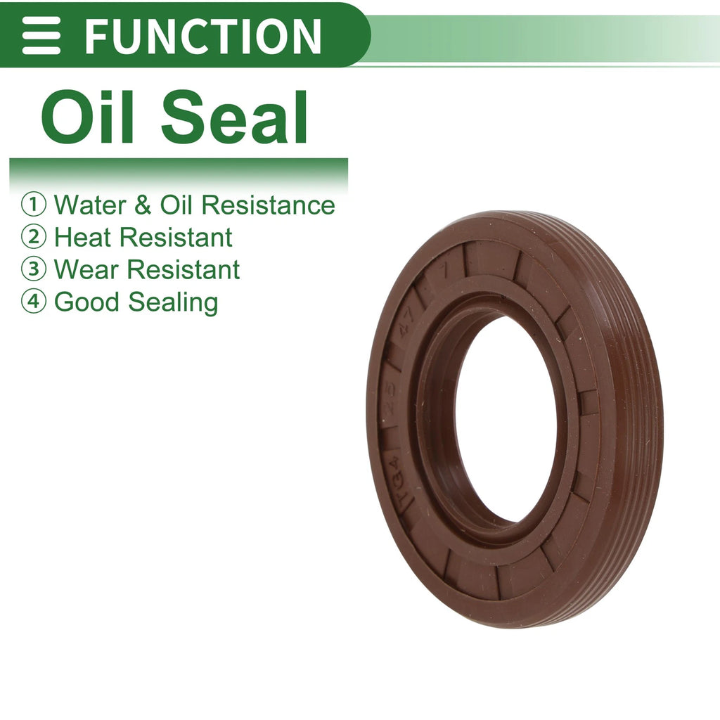 Set of 5 Oil Seals FKM Rubber 25x47x7mm for High Pressure