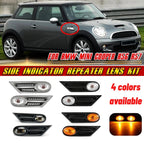 2X Side Indicator Repeater Lens Kit for BMW Mini Cooper R56 R57 (2007–2014)
