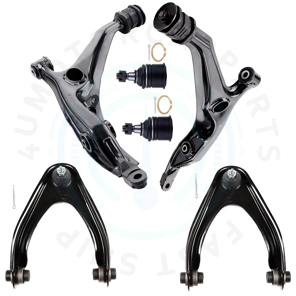 Set of 6 Front Upper Lower Control Arms & Ball Joints for Honda CR-V (1997–2001)