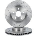 Front Drilled Slotted Brake Rotors for Toyota Corolla (2003–2008)