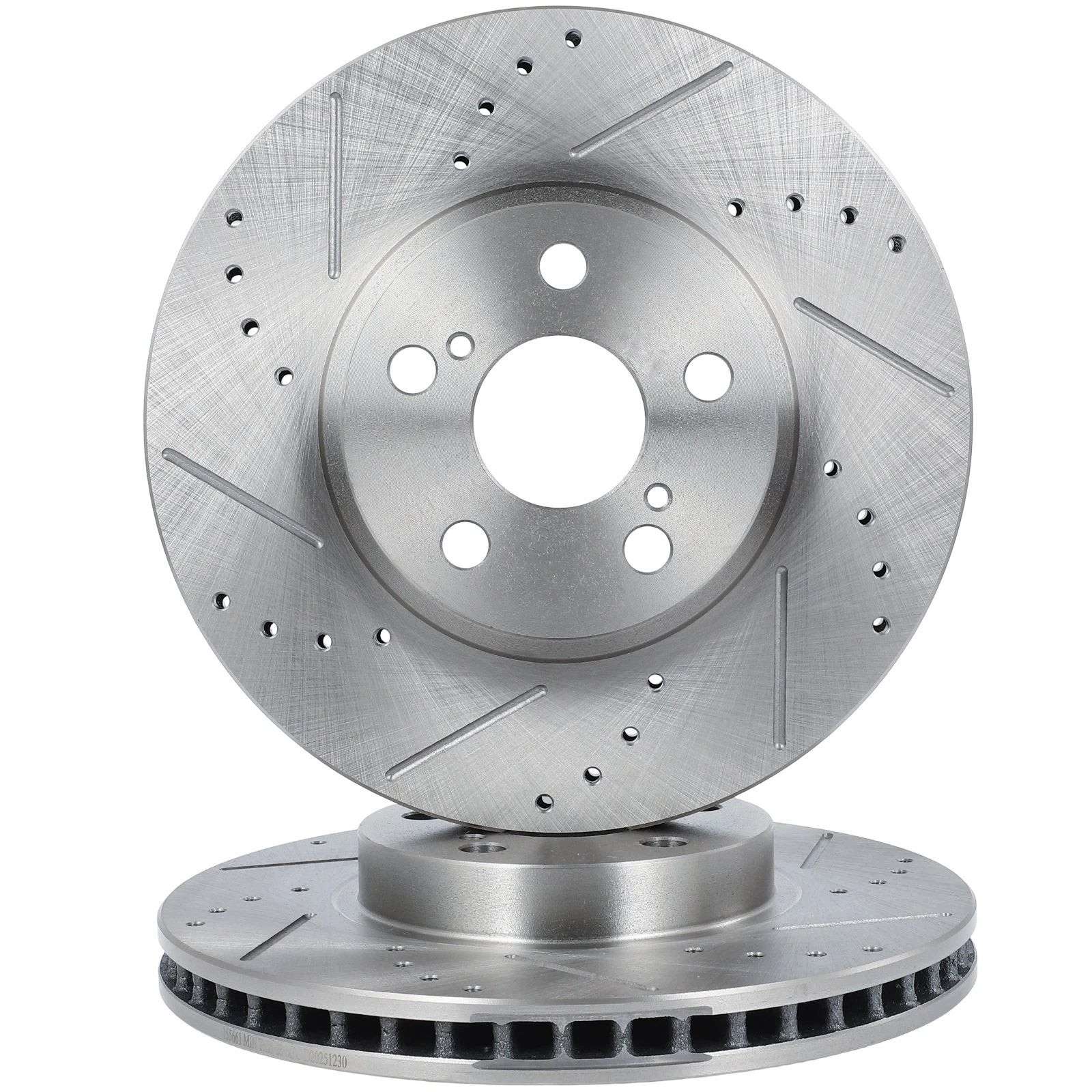 Front Drilled Slotted Brake Rotors for Toyota Corolla (2003–2008)