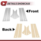 6 Pcs Door Pillar Window Trim for Ford Mach-E (2021–2023) Silver Tone