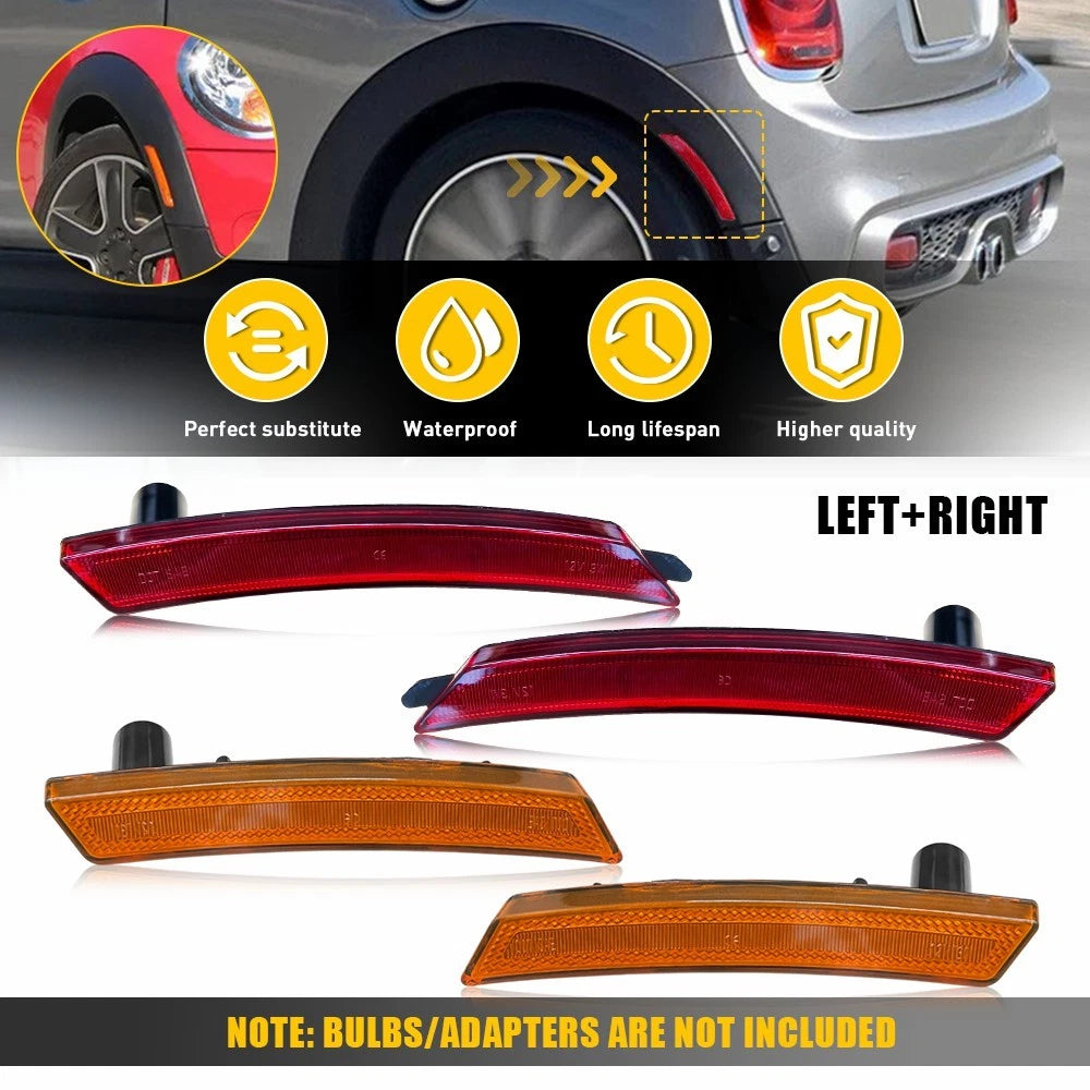 Set of 2 Side Marker Light Housings for Mini Cooper R55 R56 R57 R58 R60 R61