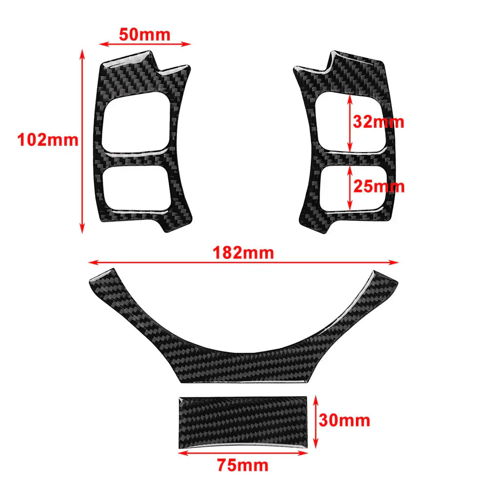 4 x Carbon Fiber Steering Wheel Cover Trim for Lexus IS250 NX200 300h