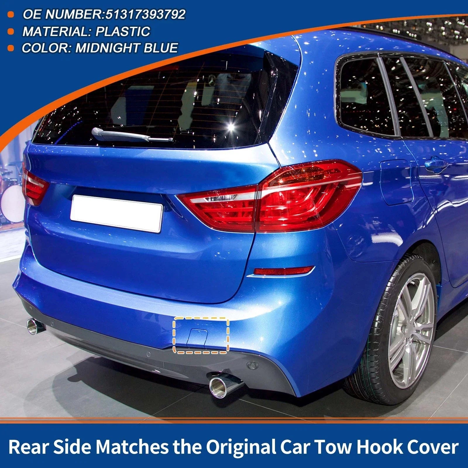 Rear Bumper Tow Hook Cover for BMW 2 Series F45