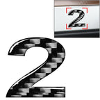 Car Badge Emblem Number Signs Decals Stickers for Wall Window Door (Carbon Black)