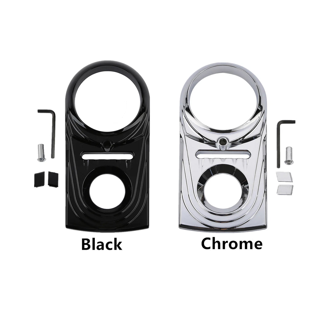 Chrome/Black Dash Panel Insert Cover for Harley Softail Fatboy (2000–2017)