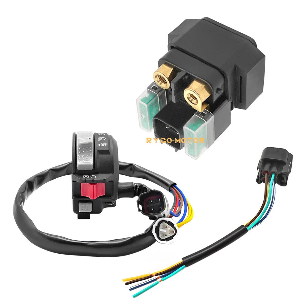 Start Stop Switch & Starter Solenoid Relay for Yamaha Raptor 125 250 (2008–2014)