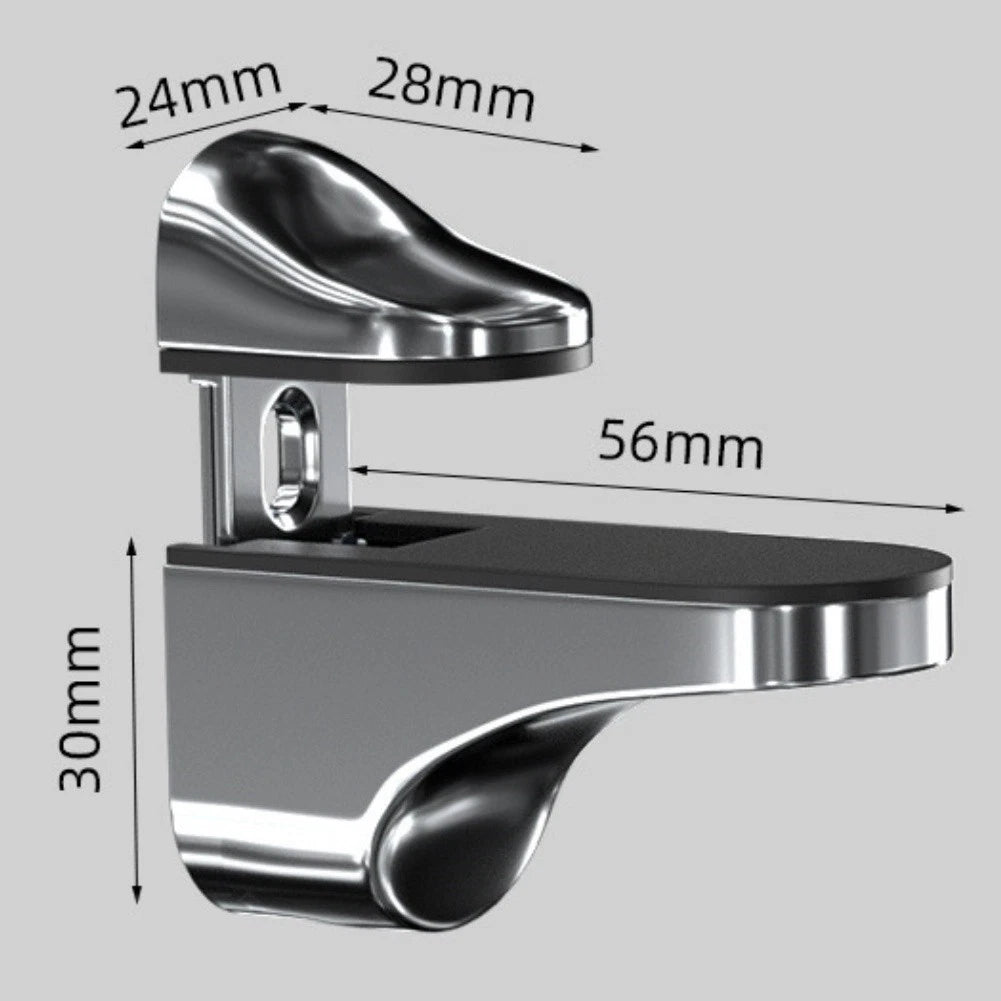 Adjustable Glass Shelf Bracket for Wall Mount (Polished Chrome)