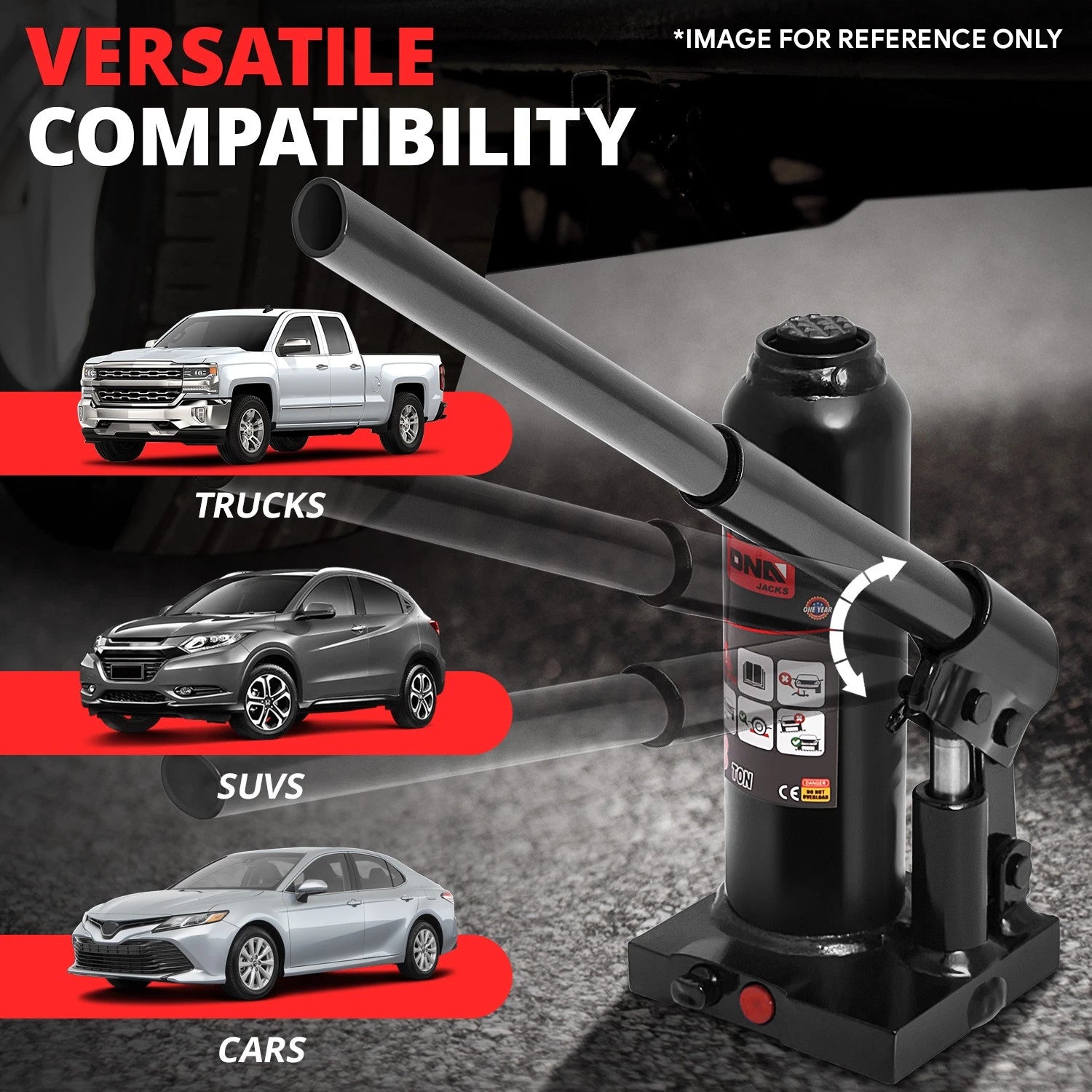 3 Ton Hydraulic Bottle Jack for Automotive Repair (14.5")