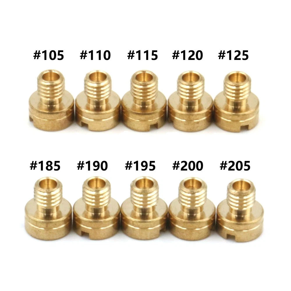10pcs Main Jets for Mikuni N100/604 Carburetor (#105-#205)