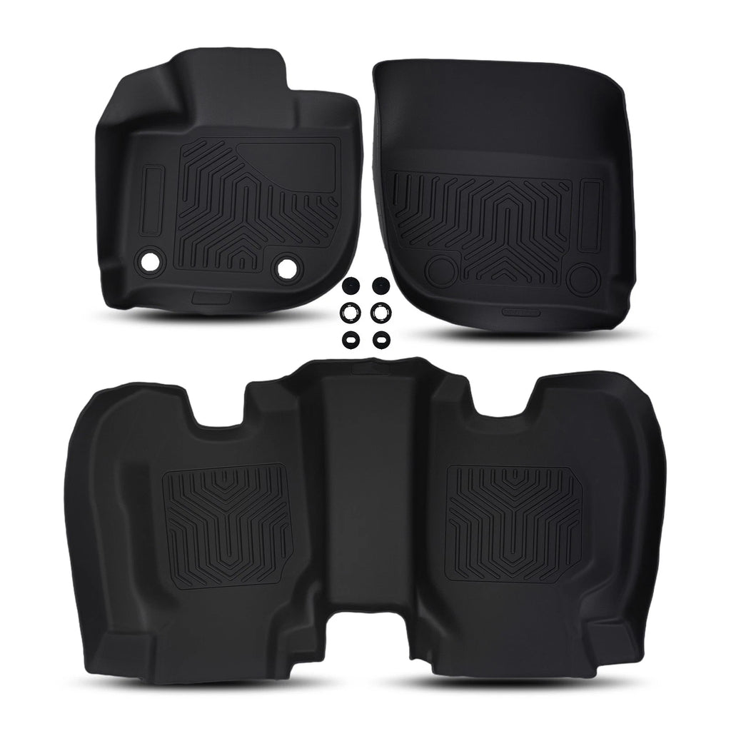 Set of 4 All Weather TPE Carpet Floor Mats for Honda (2015–2020) Black