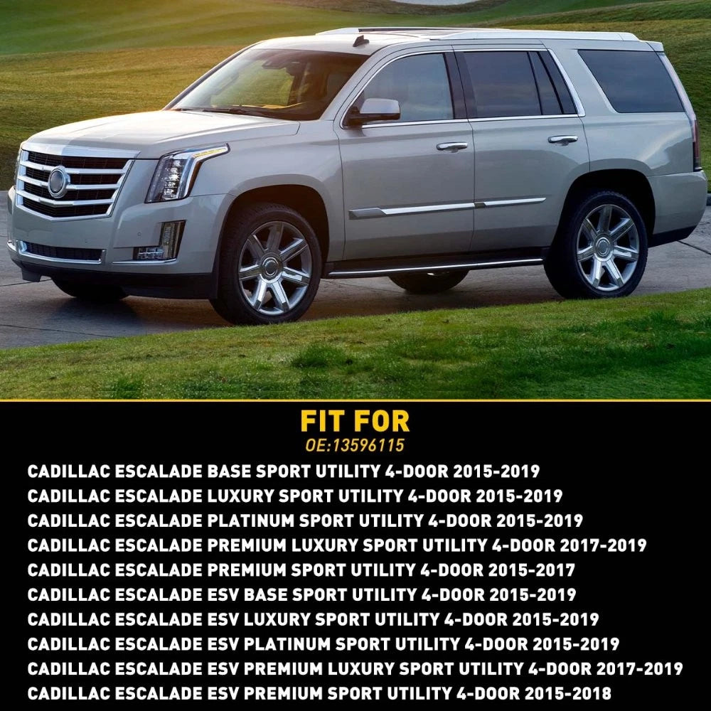 Front Door Handle Cylinder Lock Cover for Cadillac Escalade (2015–2018) OEM Silver