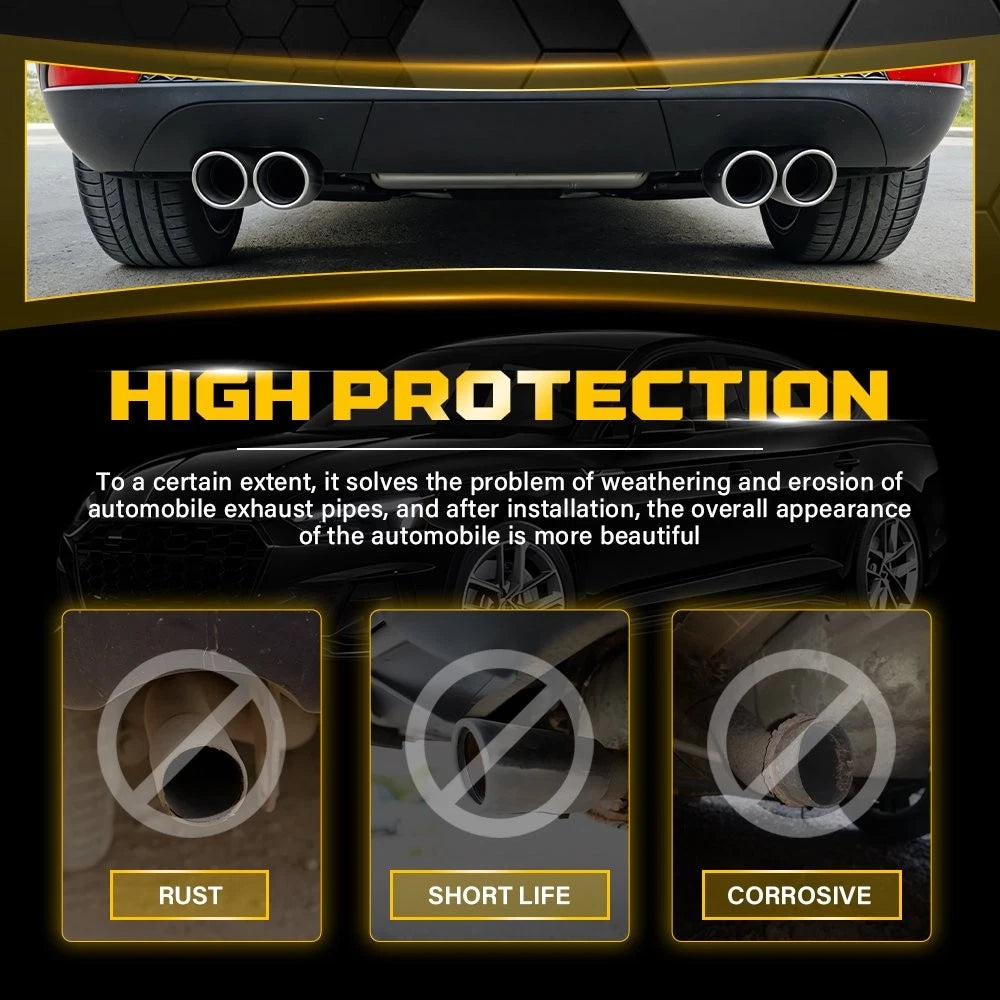 2.5" In 7" Out 8.5" Long Stainless Steel Muffler Exhaust Tip for Universal