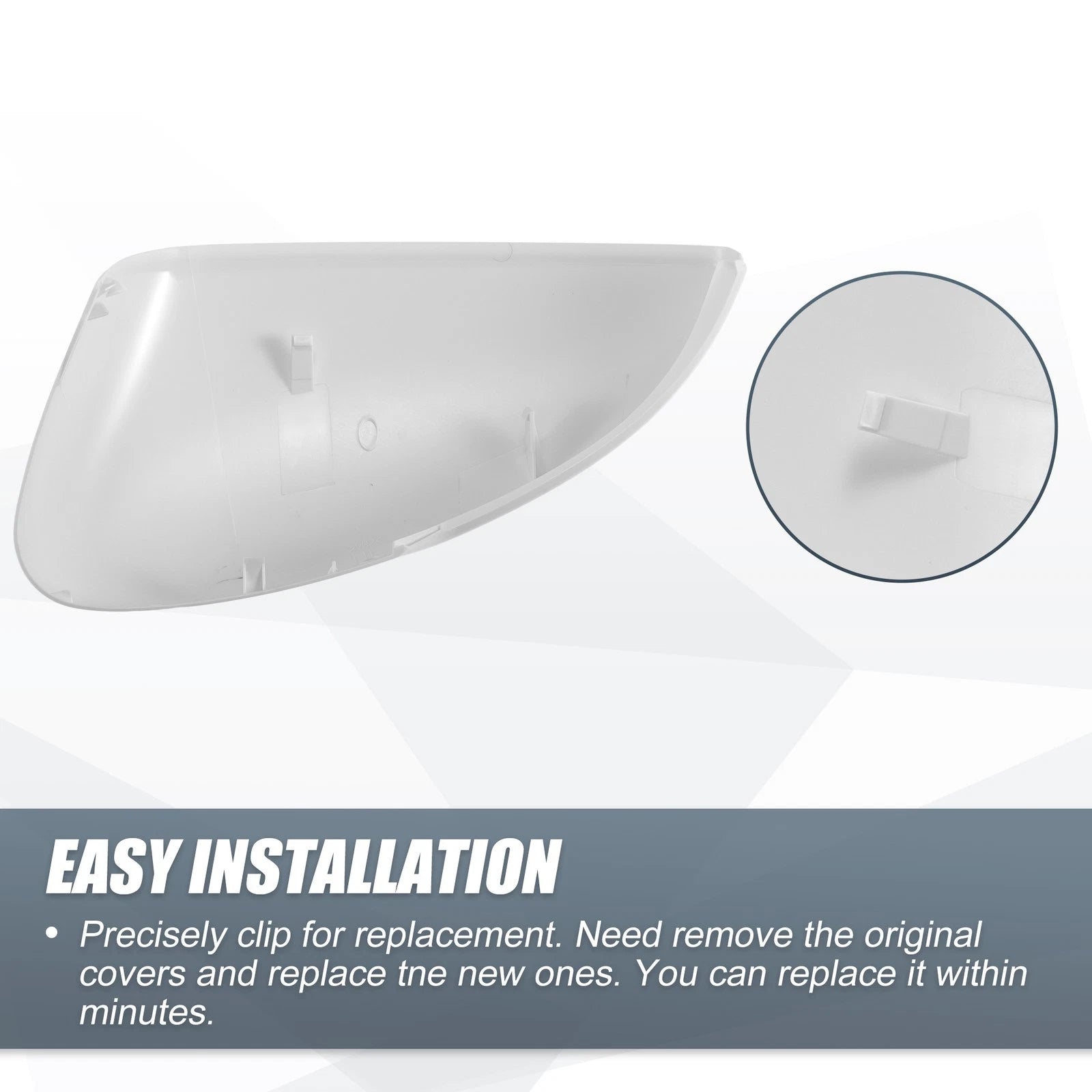 Right Side Mirror Cover Cap for Honda Accord (2018–2020) - White