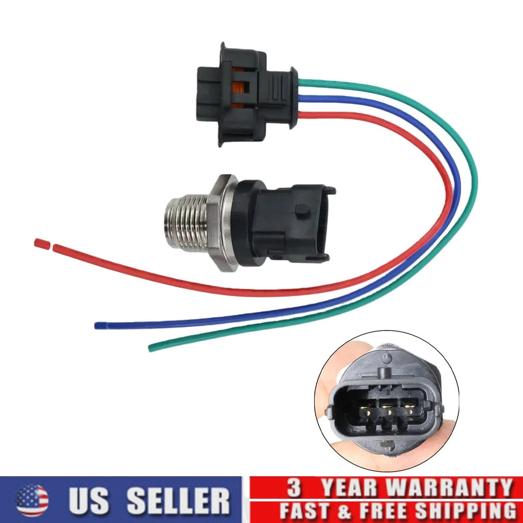Fuel Rail Pressure Sensor w/ Connector for Dodge Ram 6.7L (2009–2010)