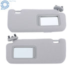 Set of 2 Sun Visors for Toyota Corolla (2009–2013) Gray W/Mirror