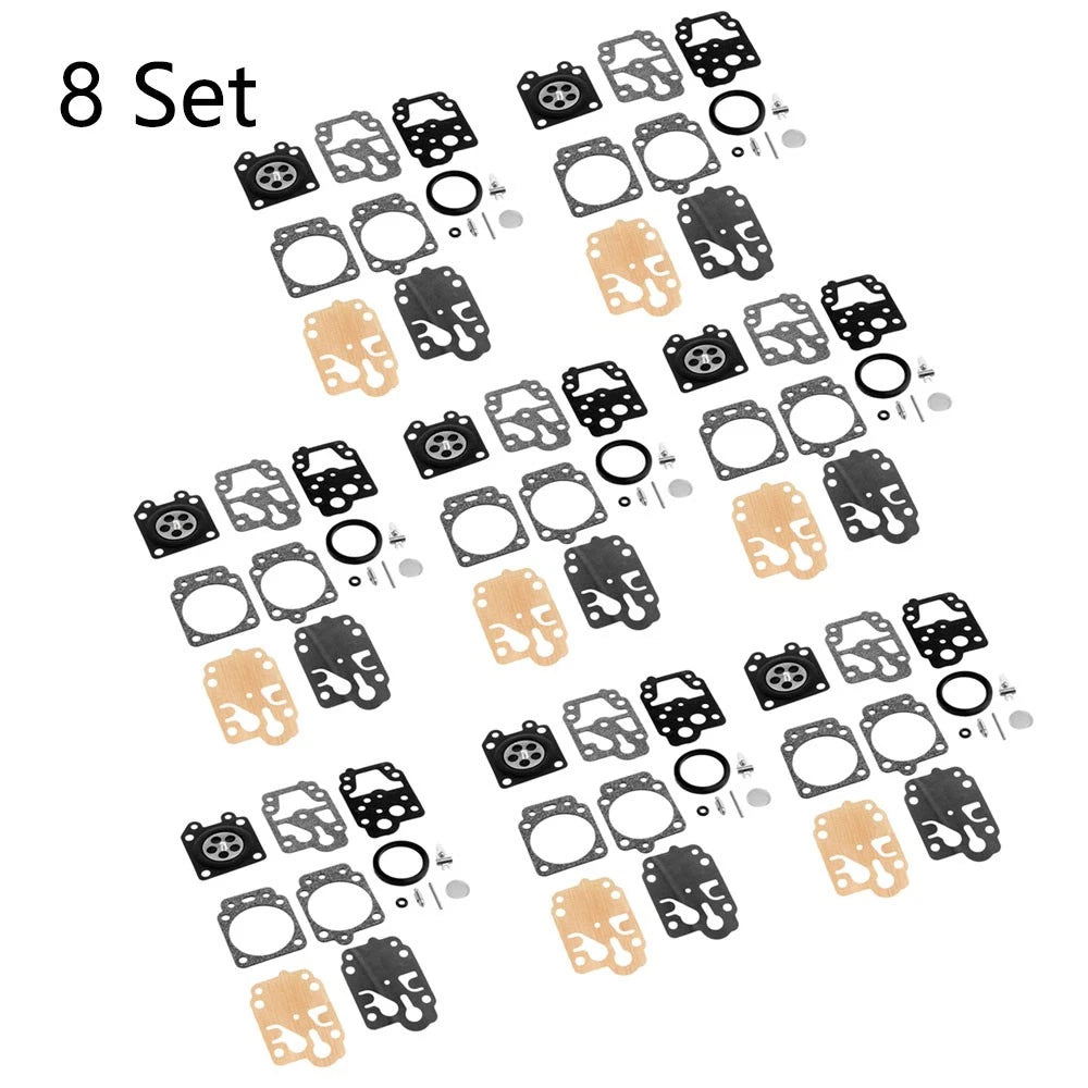 Set of 8 Carburetor Gasket Repair Kit for WALBRO K20-WYJ Honda GX25 GX35