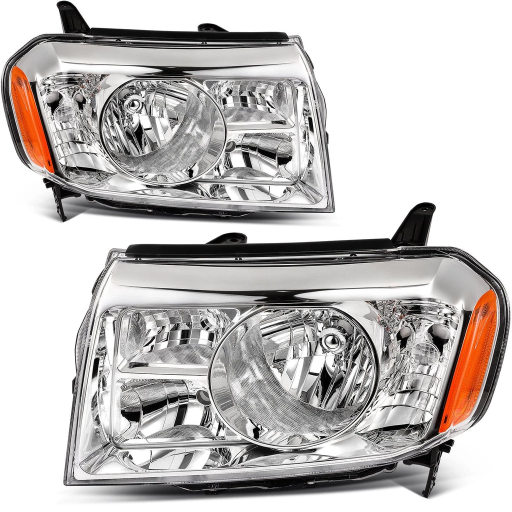 Headlight Assembly for Honda Pilot (2009–2011) Chrome Reflector Pair