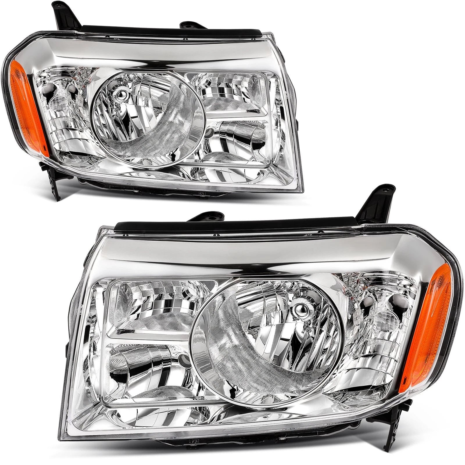 Headlight Assembly for Honda Pilot (2009–2011) Chrome Reflector Pair