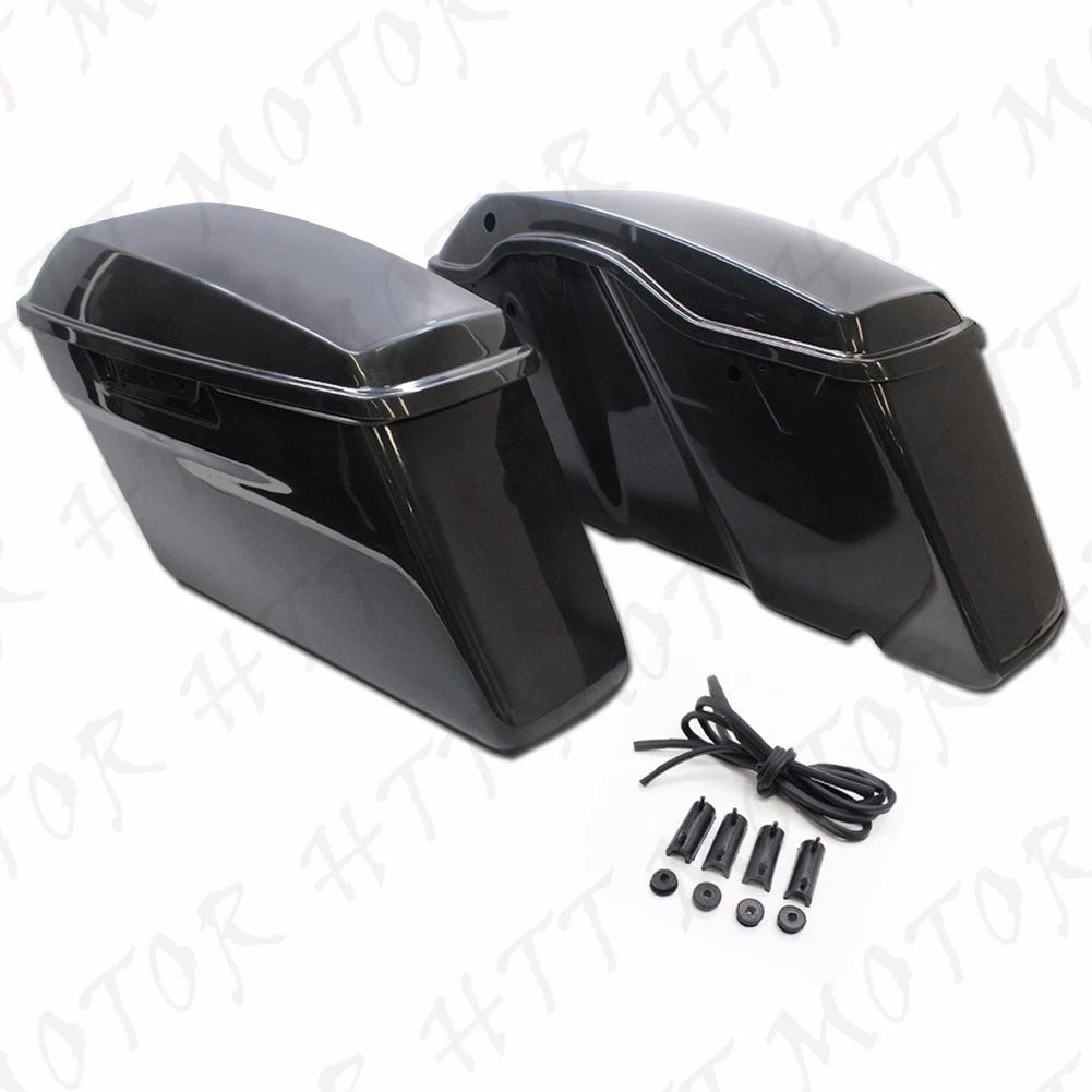 Unpainted Hard Saddlebag Set w/ Lids for Harley Touring (2014–2024)