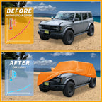 Waterproof Car Cover for Ford Bronco Sport (2021–2023) Orange Cotton Zipper
