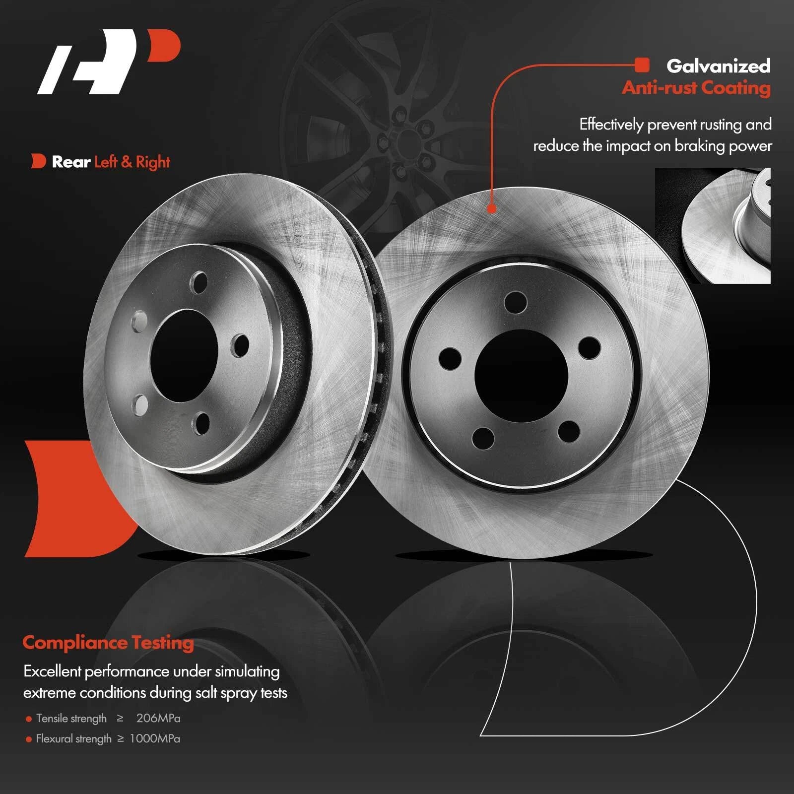 Front Brake Rotors and Pads with Calipers for Jeep Liberty Dodge Nitro (2002–2012)