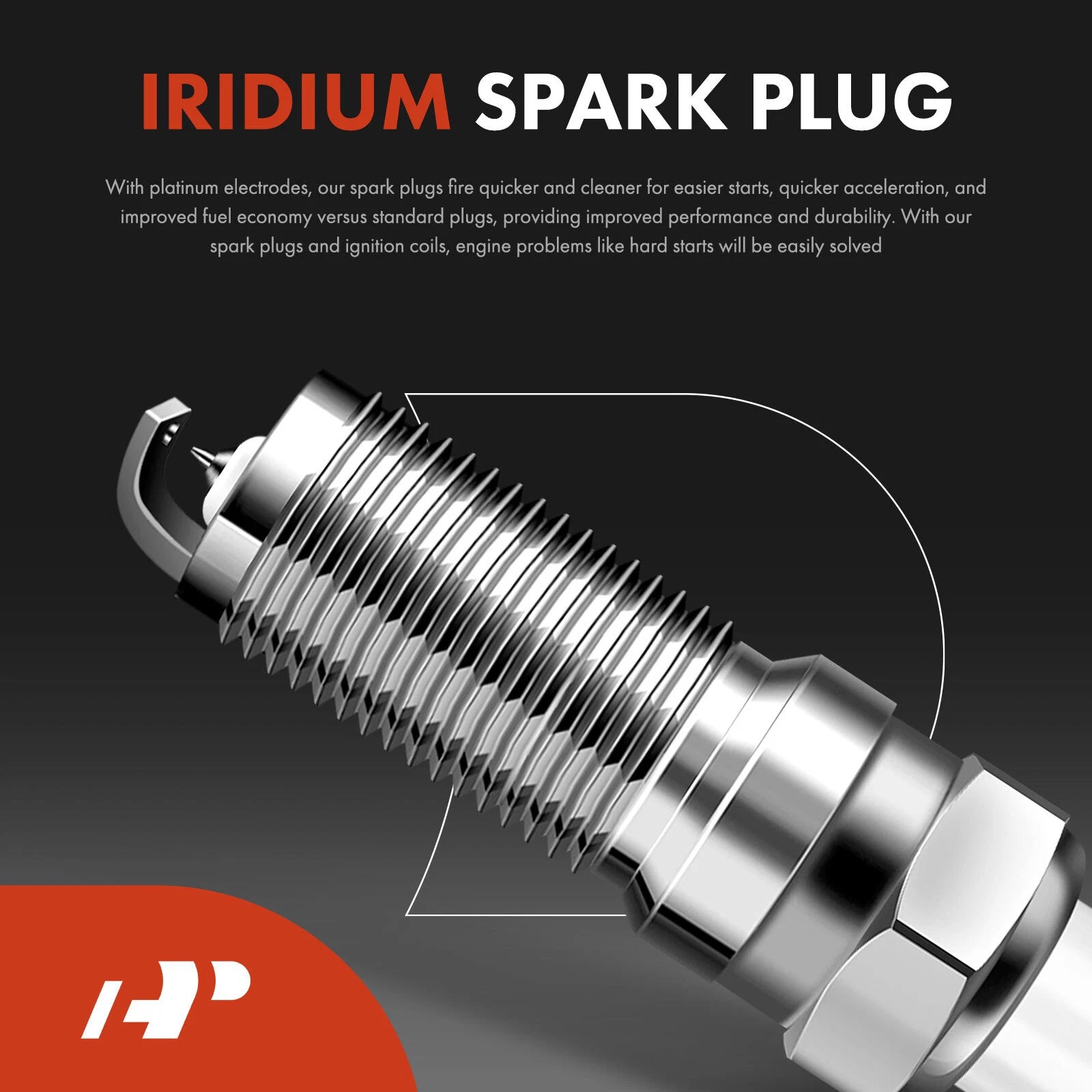 Set of 8 Ignition Coils & Iridium Spark Plugs for Ford Mustang (2015–2018)