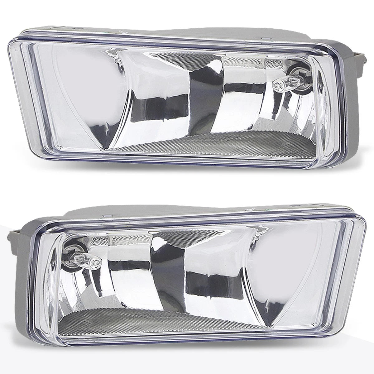 Clear Lens Front Bumper Fog Lights + Switch for Silverado Tahoe Suburban (2007–2015)