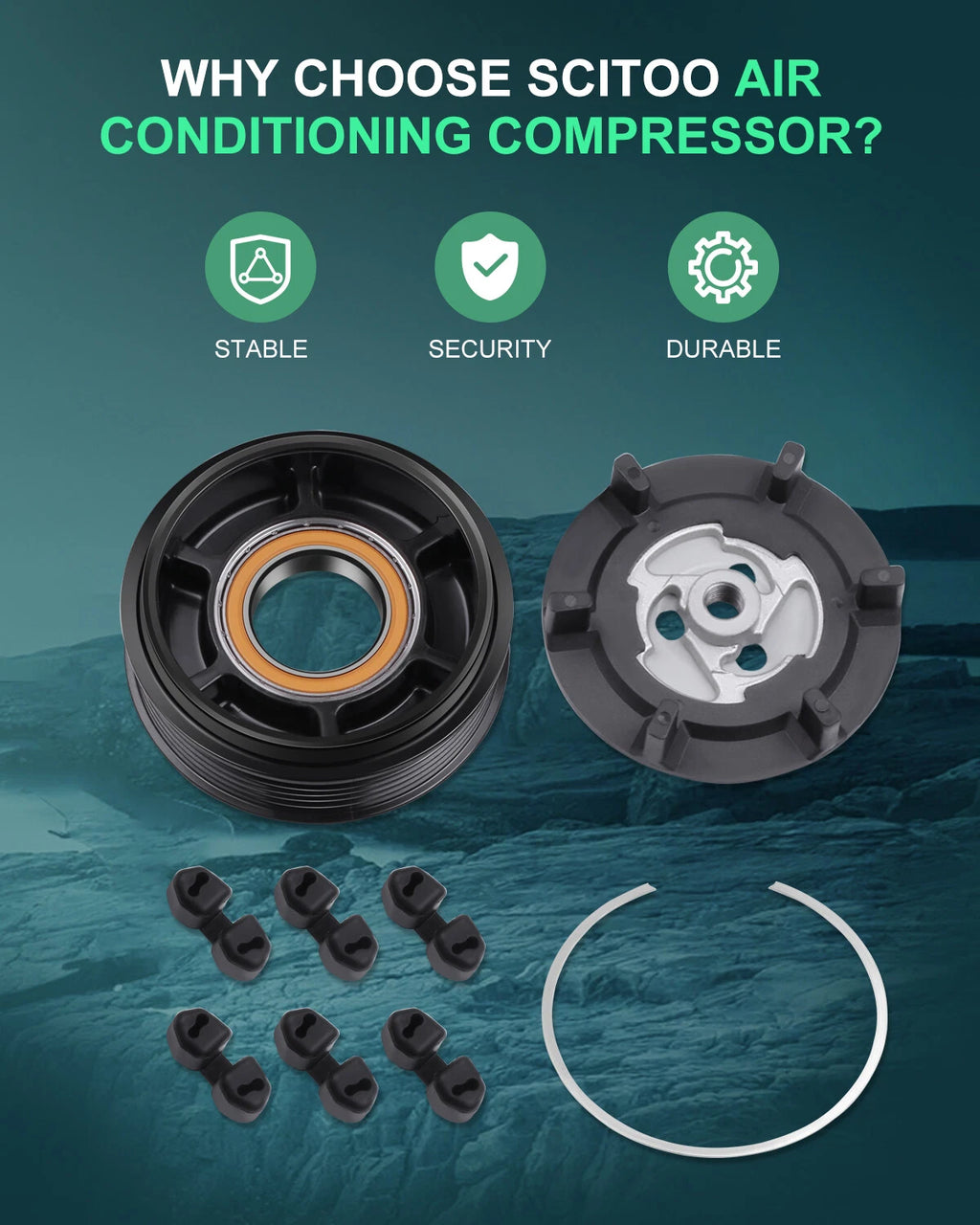 A/C Compressor Clutch Kit for Mercedes-Benz S550 S430 R350 E55 AMG (2003–2011)