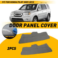 2X Front Door Panel Leather Covers for Honda Pilot (2009–2015) EXV Gray