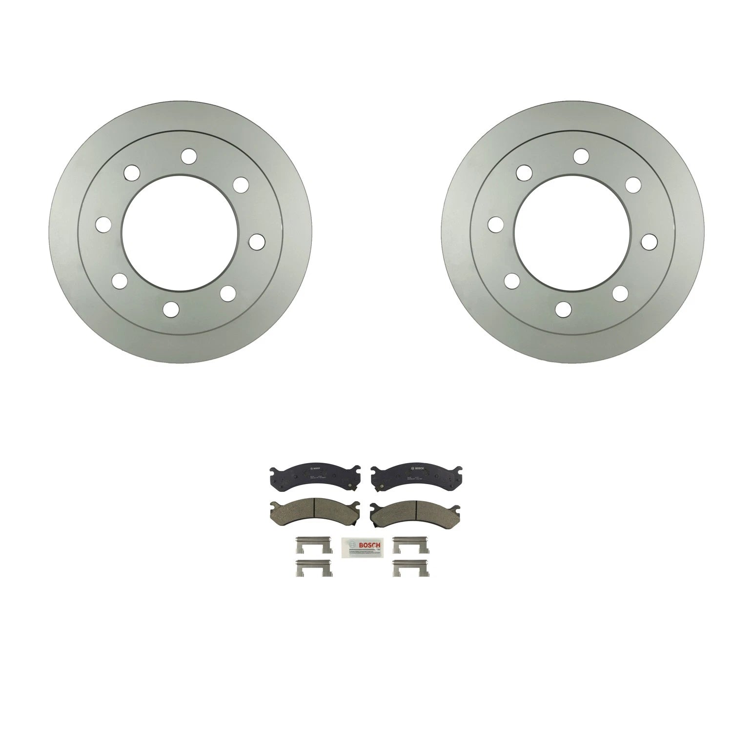 Bosch QuietCast Rear Rotors & Ceramic Disc Brake Pad Kit for GMC Sierra 3500 (2007–2019)