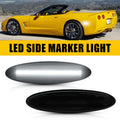 2X Smoked Lens White LED Rear Side Marker Lights for Chevy Corvette C5 (1997–2004)
