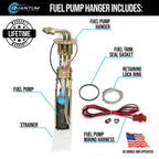 340LPH Fuel Pump Hanger for Mustang (1986–1997) E85 Safe 8AN/6AN Fittings