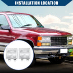 1 Pair Park Signal Lens Covers for Chevrolet Blazer (1987–1988) Clear