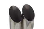 Chrome Slash Cut Weld-On Tips for Universal Fit (18" x 3.5" x 2.5")