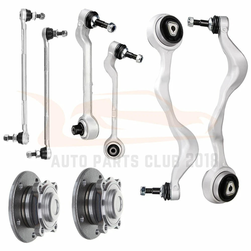 Set of 8 Front Control Arms and Wheel Bearings for BMW 128i 135i 325i 328i 330i 335d 335i (2008–2013)