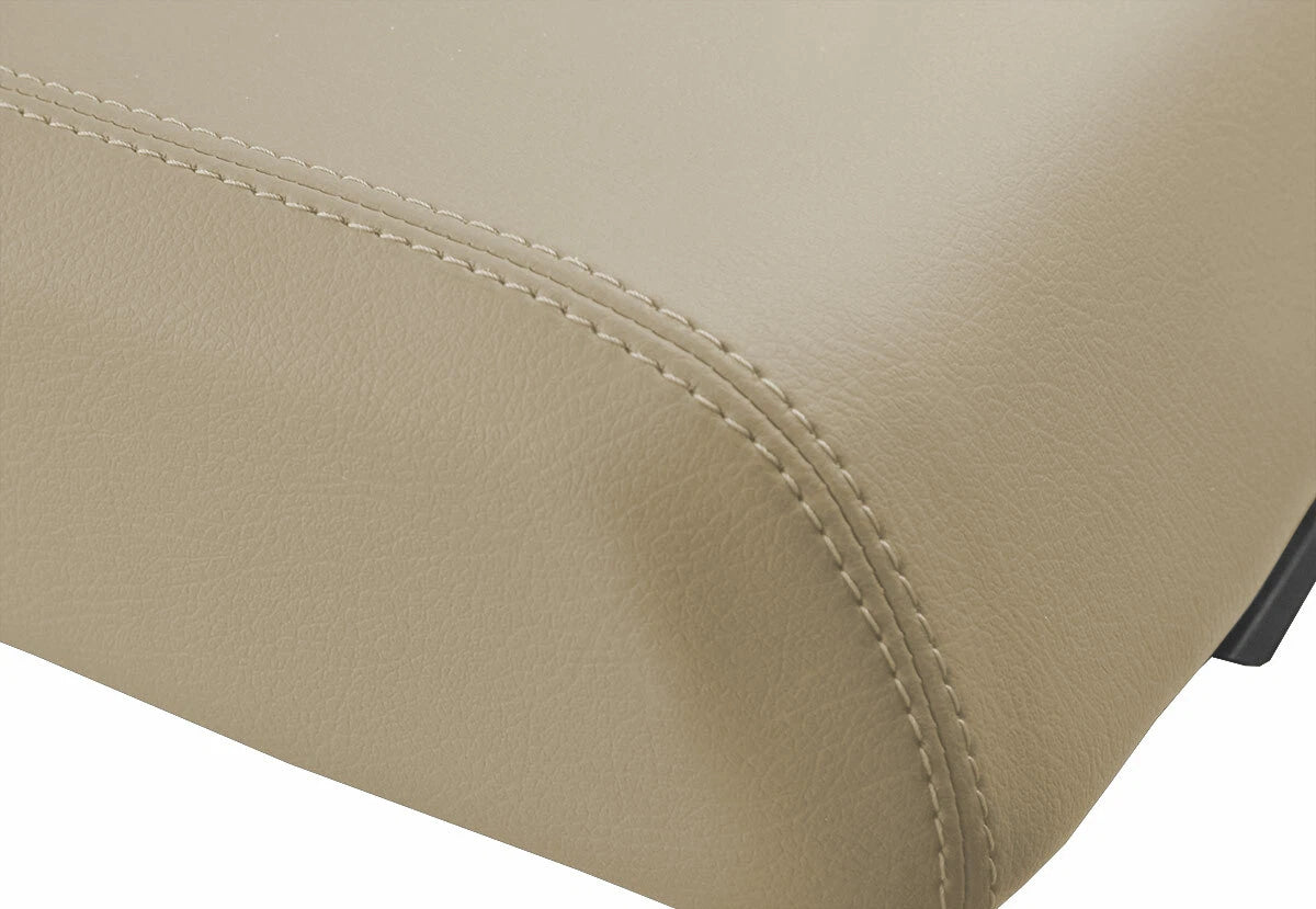 Leather Console Lid Pull Over Seat Cover for Ford F250 (1999–2010) Beige