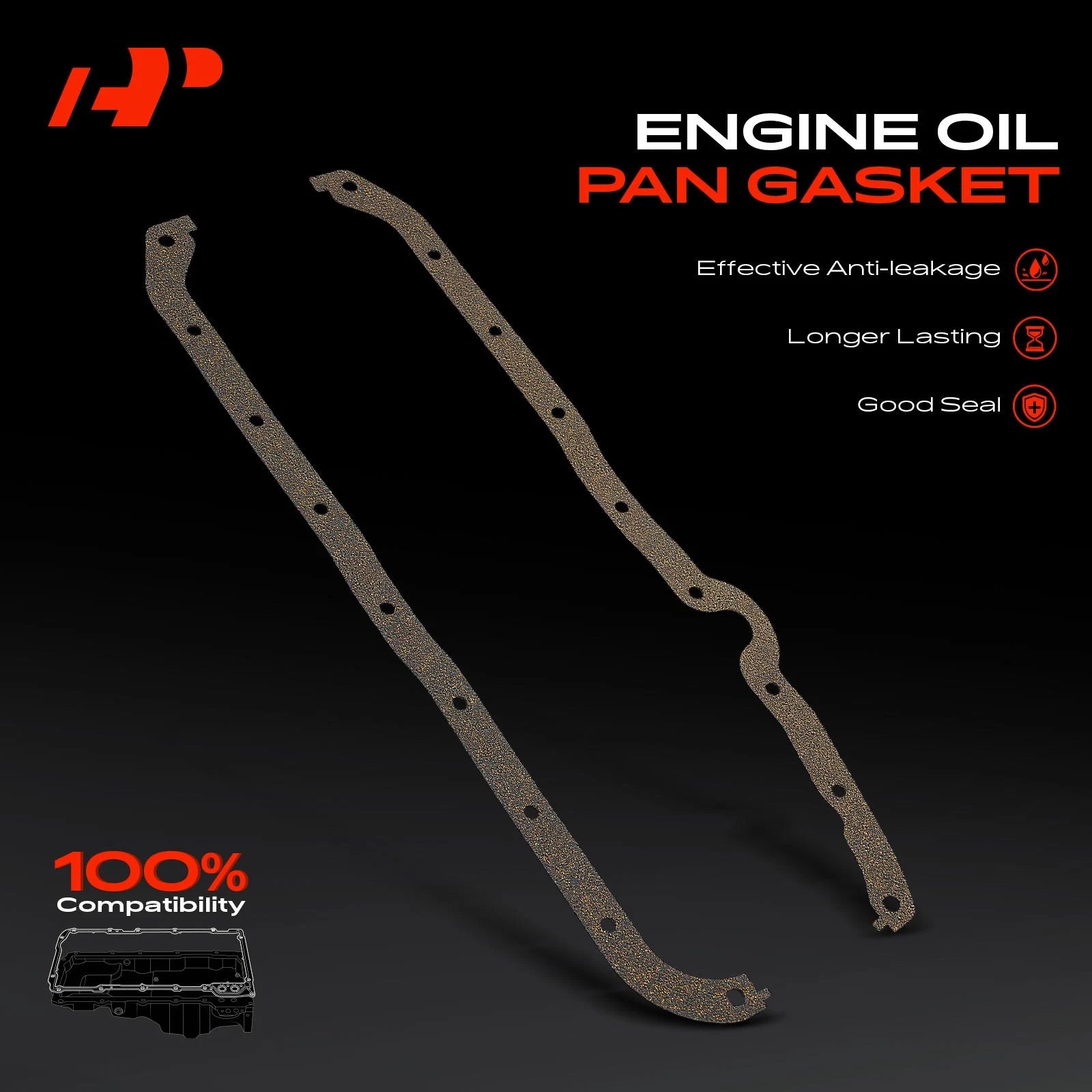 Engine Oil Pan Gasket Set for Chevrolet Impala (1958–1974)