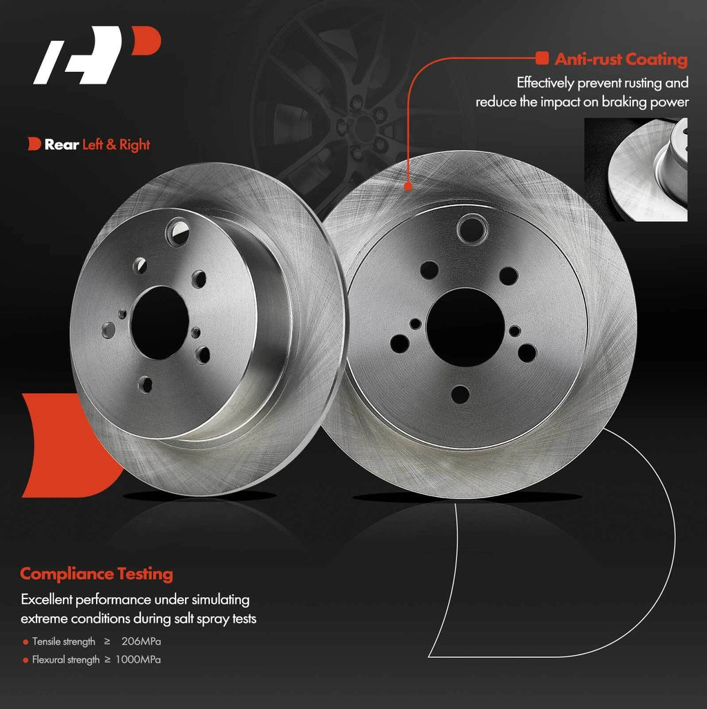 Rear Disc Brake Rotors for Subaru Crosstrek Forester Impreza (2012–2020)