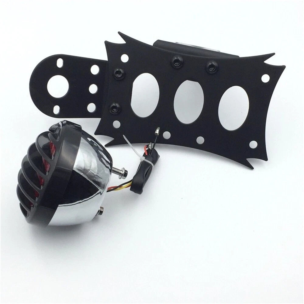 License Bracket & Tail Light for Harley Touring Bobber Chopper (Fits 2010–2023)
