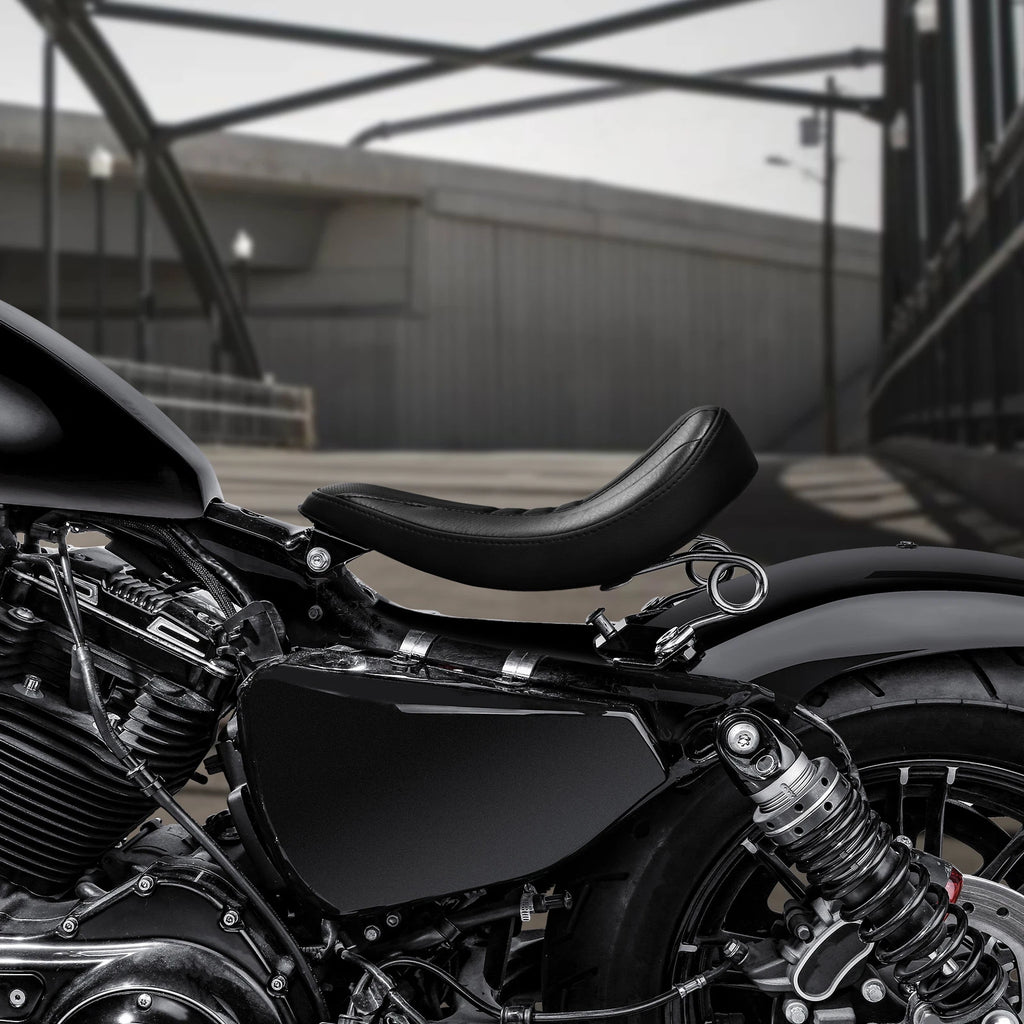 Black Solo Seat for Harley Sportster XL 883 1200 (2004–2006, 2010–2022)