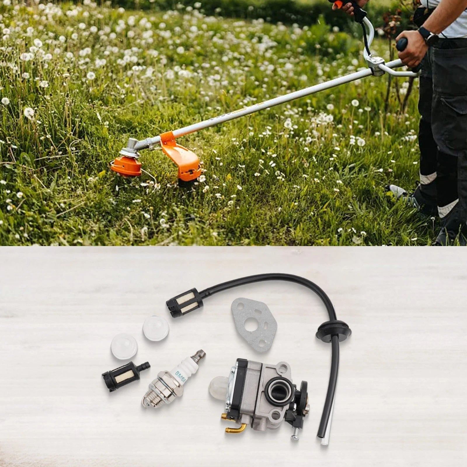 Carburetor Replacement for Gardenline Brush Cutter (1E34F, H129, 1C1)