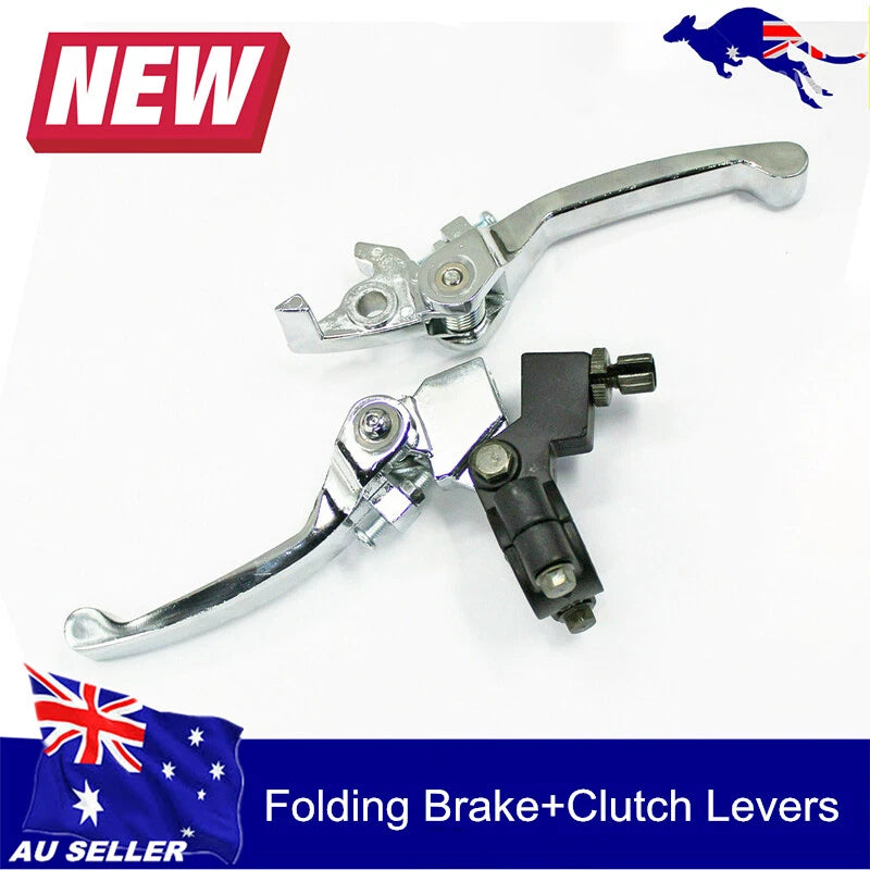 22mm Folding Clutch Brake Lever Set for Pit Dirt Bike (90cc–200cc)