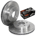 Front Drilled Slotted Disc Rotors & Brake Pads Falcon AU 2 AU 3(2000-2002)