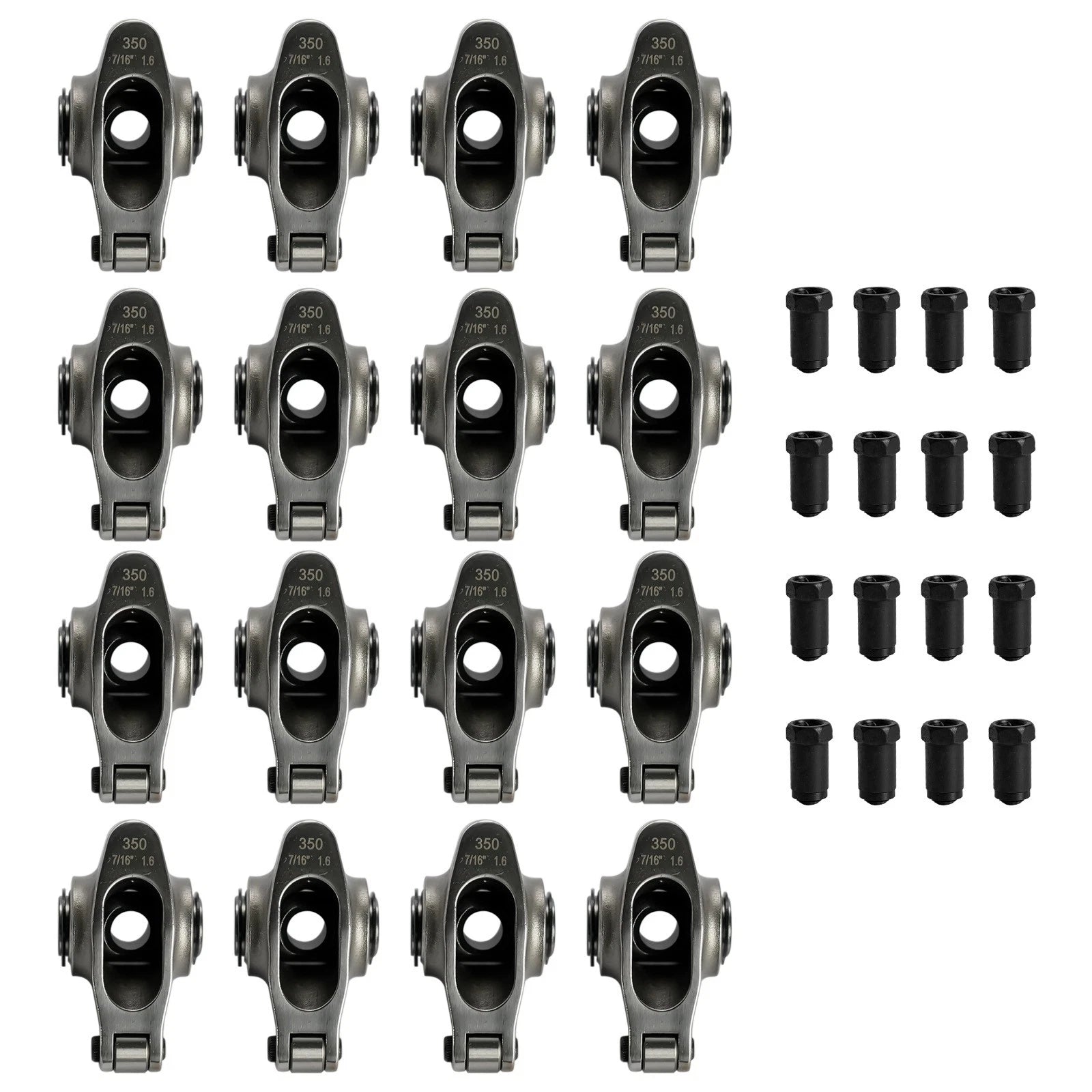 Set of 16 Roller Rocker Arms for Chevy SBC 302 350